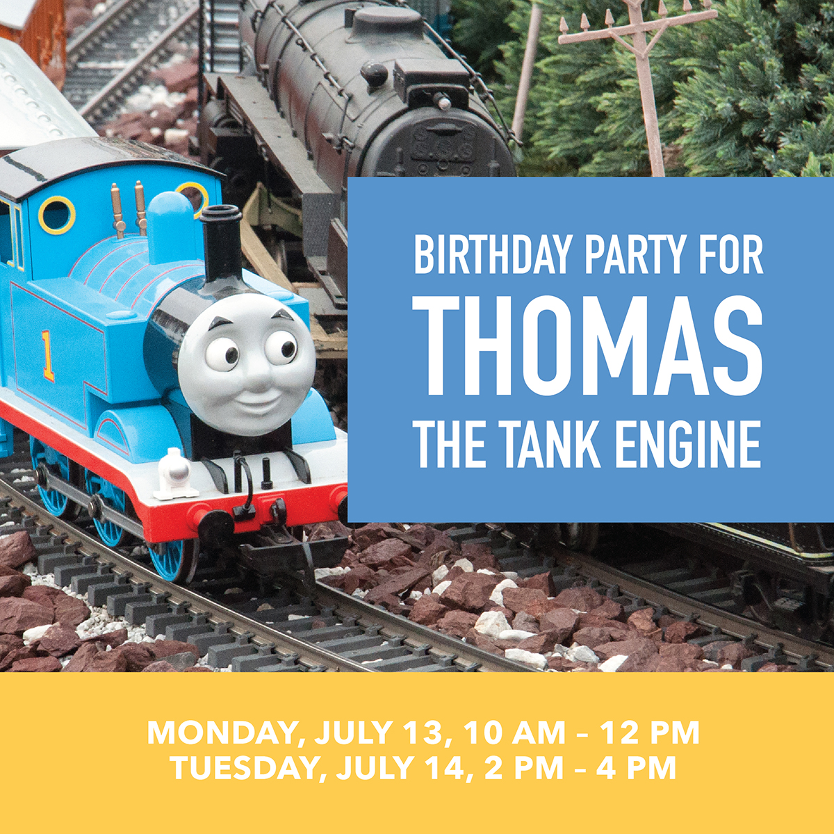 B&O Railroad Museum (@borailmuseum) on Twitter photo TODAY: Birthday bash for Thomas! Kids will enjoy mini birthday cupcakes, sing & play Thomas-themed games & activities in our spacious covered backyard pavilion. Plus, friends at <a href="/NortheastMaglev/">Northeast Maglev</a> are donating new books to the B&O Junior Junction Library! BORail.events/ThomasBirthday TODAY: Birthday bash for Thomas! Kids will enjoy mini birthday cupcakes, sing & play Thomas-themed games & activities in our spacious covered backyard pavilion. Plus, friends at <a href="/NortheastMaglev/">Northeast Maglev</a> are donating new books to the B&O Junior Junction Library! BORail.events/ThomasBirthday