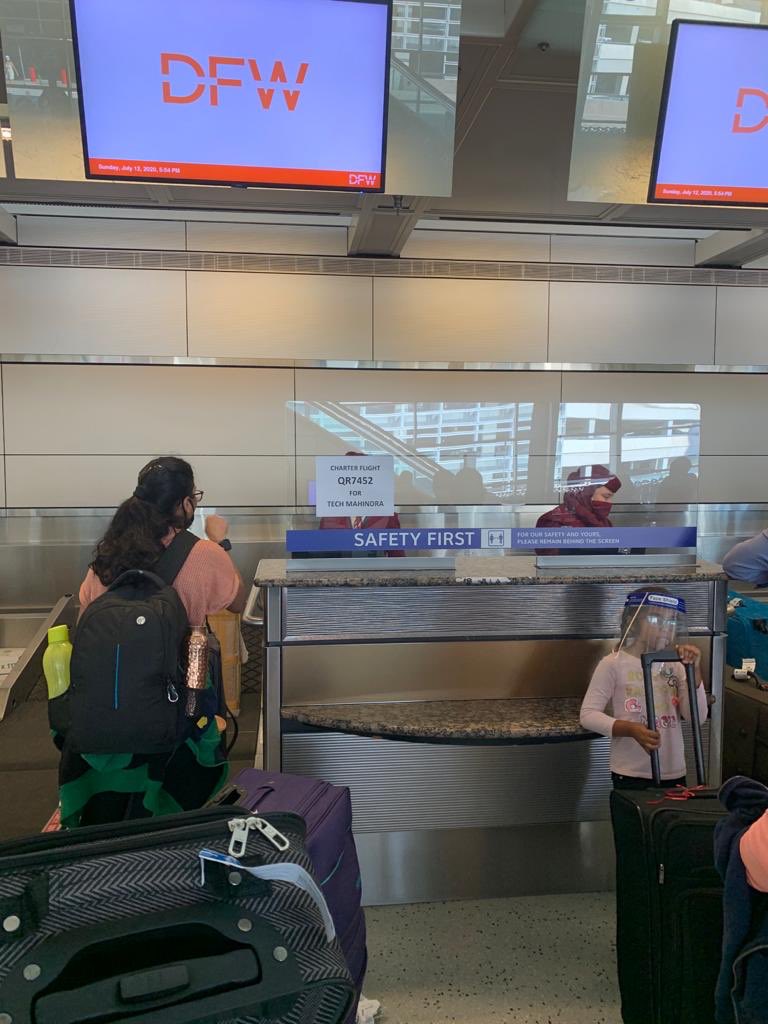 RakhiGandhis1's tweet photo. A special chattered flight from Dallas Fort worth International Airport took off today to bring our employees back @tech_mahindra 🙏🏻Appreciable act to fecilitate the return of 210 employees #lovetobetechm @C_P_Gurnani @Harsh_Soin https://t.co/Zvl0r4M3kD