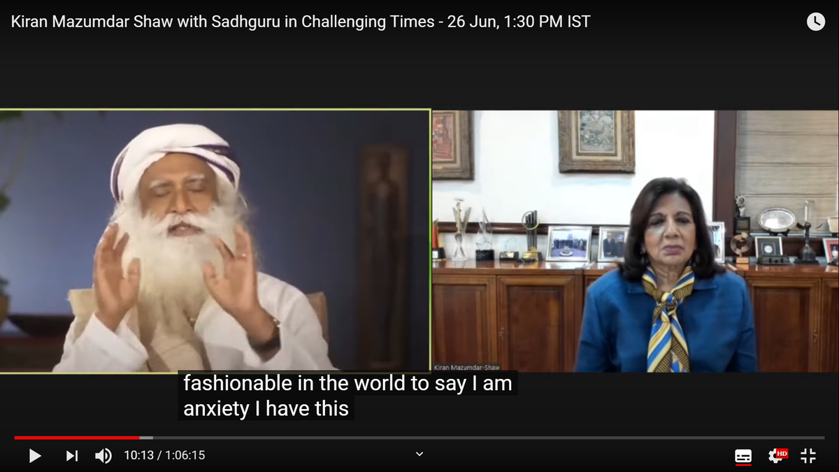 To understand how HUGE scientific rationale can be, check her discussion w/  @SadhguruJV, a repeat offender. She speaks on DATA as well.  Both spewed lot of misinformation & judgement that could endanger public health & lives.  https://twitter.com/kiranshaw/status/1282299124209995776
