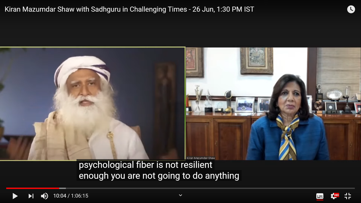 To understand how HUGE scientific rationale can be, check her discussion w/  @SadhguruJV, a repeat offender. She speaks on DATA as well.  Both spewed lot of misinformation & judgement that could endanger public health & lives.  https://twitter.com/kiranshaw/status/1282299124209995776