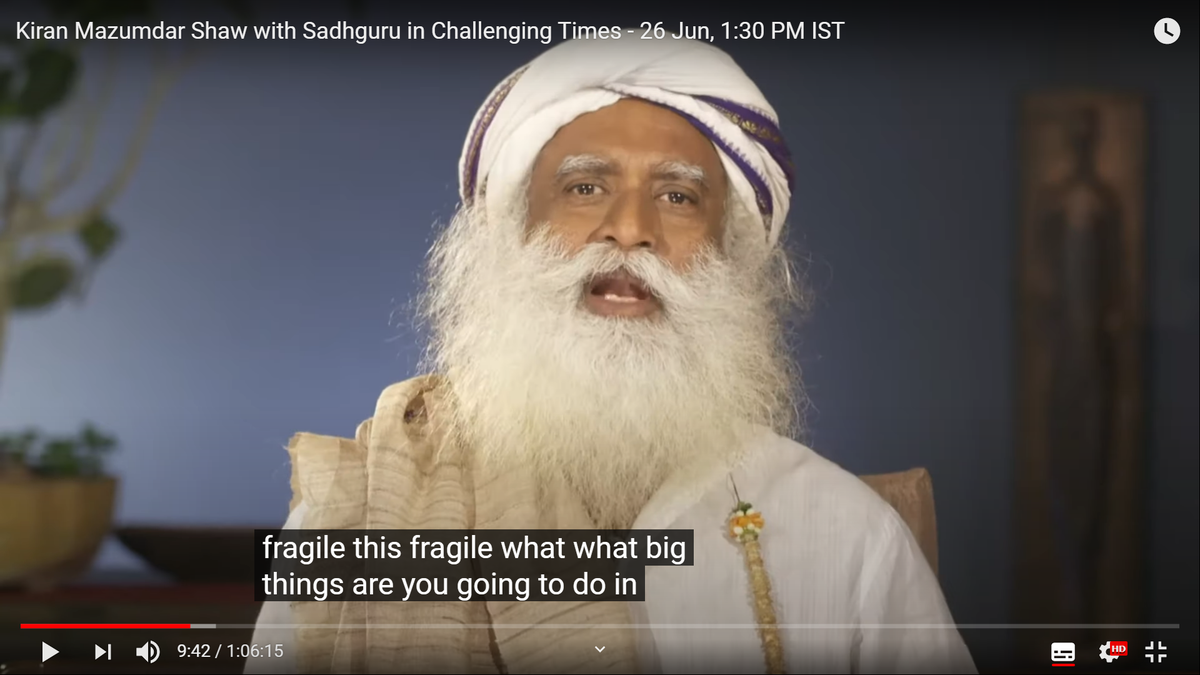 To understand how HUGE scientific rationale can be, check her discussion w/  @SadhguruJV, a repeat offender. She speaks on DATA as well.  Both spewed lot of misinformation & judgement that could endanger public health & lives.  https://twitter.com/kiranshaw/status/1282299124209995776