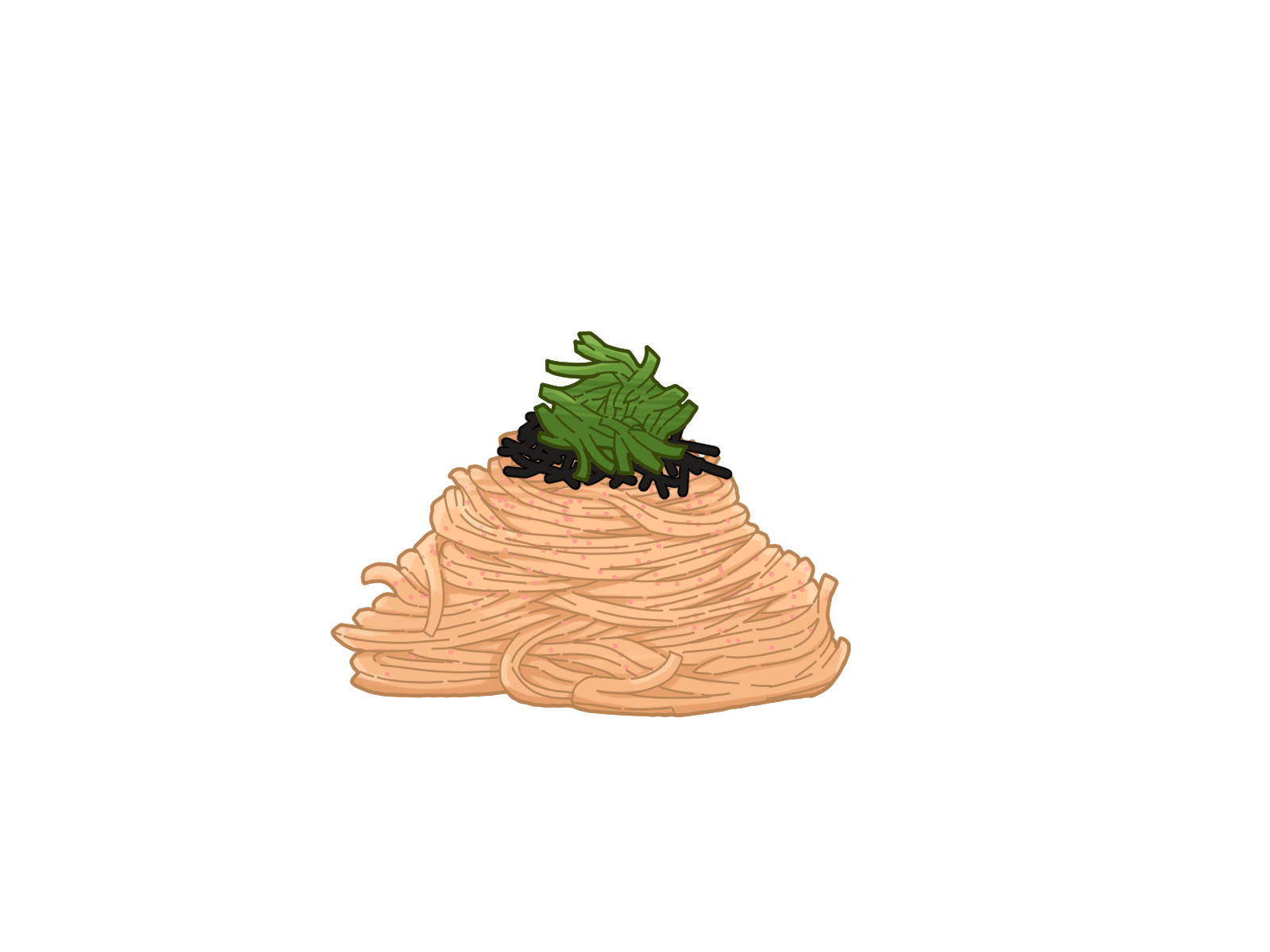 兼子良 たらこスパゲティのイラスト描きました 大葉のアクセントが良いんですよねぇ フリー素材ですので 機会があったら使ってください イラスト フリー素材 パスタ T Co Livgxku2tw Twitter