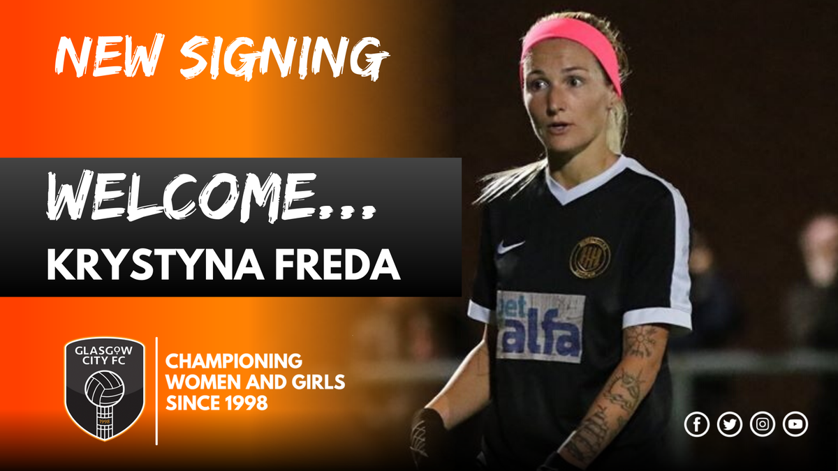 GlasgowCityFC's tweet photo. 🆕 | ✍️ 

🔶 Glasgow City are delighted to announce the loan signing of @krystynafreda!

💻➡️  https://t.co/JH9O0L9uKx https://t.co/gctvR7lhVU