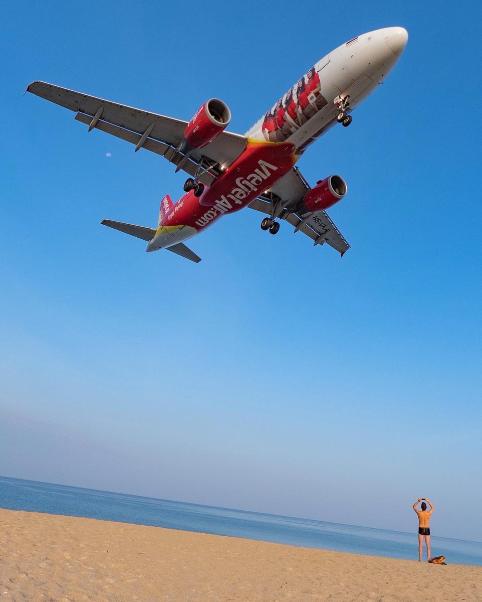 I bloody miss #Phuket 🇹🇭 taken at Nai Yang beach just over a year ago #planespotting