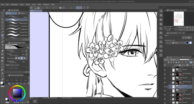 first attempt with CSP... I'm still not familiar with the brush and such now my wrist is a bit... at risk 