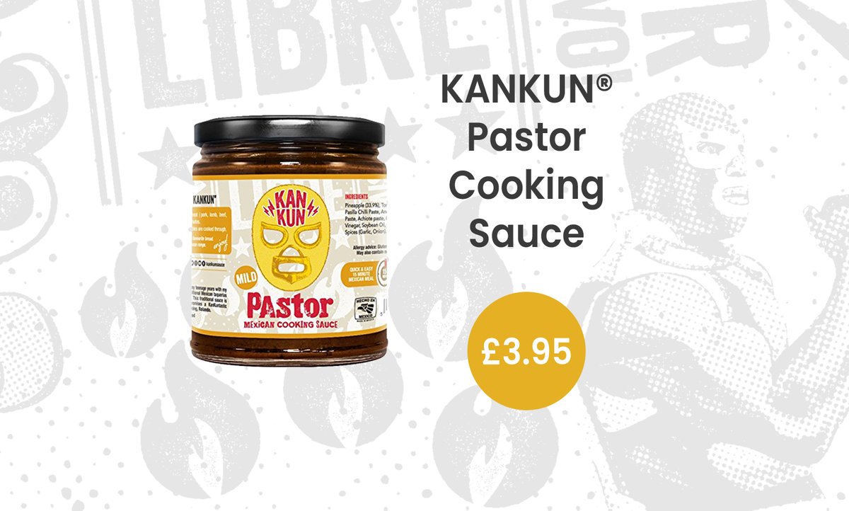 KanKun Pastor cooking sauce delivers in one simple step the same sweet-chili flavours and rich consistency of the famous #Mexican #streetfood dish Tacos al Pastor: kankunsauce.com/store/product/…