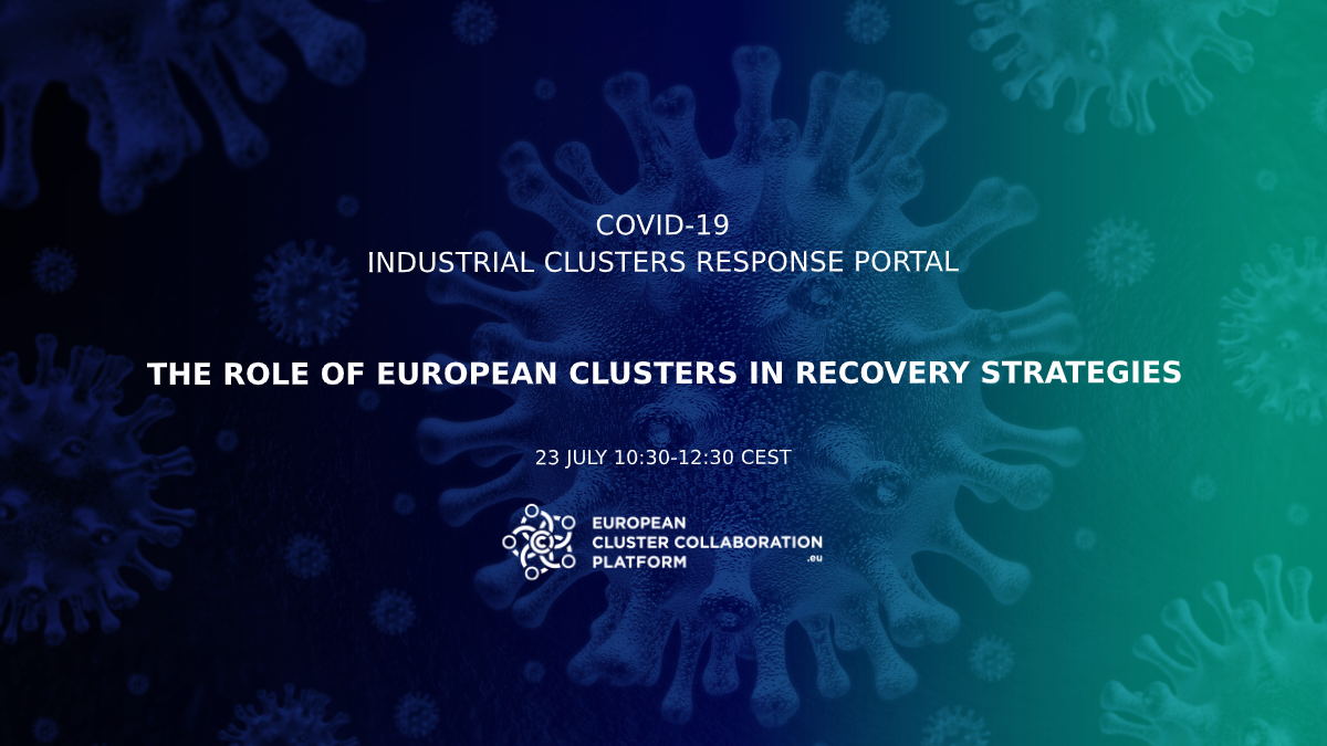 Clusters_EU's tweet photo. Next week #ECCP is hosting a webinar on the role of European 🇪🇺 #clusters in recovery strategies

Focusing on lessons learned &amp; how to use these experiences to build social &amp; economic resilience &amp; transform towards a greener &amp; digital economy 

Register⤵️
https://t.co/scTHkP1QFN https://t.co/CXpyEsKtJ9