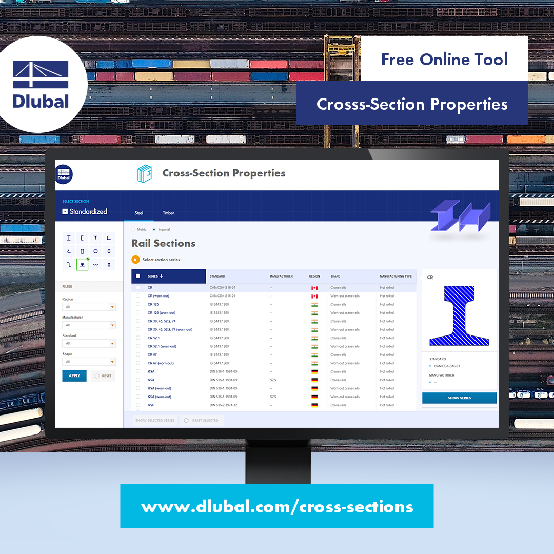 dlubal_en's tweet image. Free Online Tool: Cross-Section Properties of Standardized Sections or Parametrized Cross-Sections
dlubal.com/cross-sections
#CrossSectionProperties #DeterminationOfCrossSectionProperties #SteelCrossSections