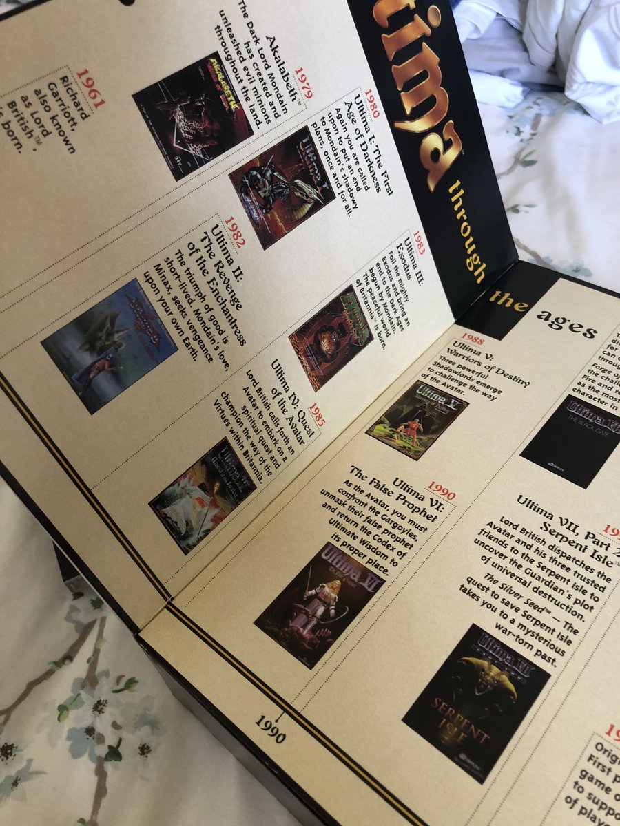 One thing I didn't show was that the box opens up, showing an  #Ultima timeline. 
