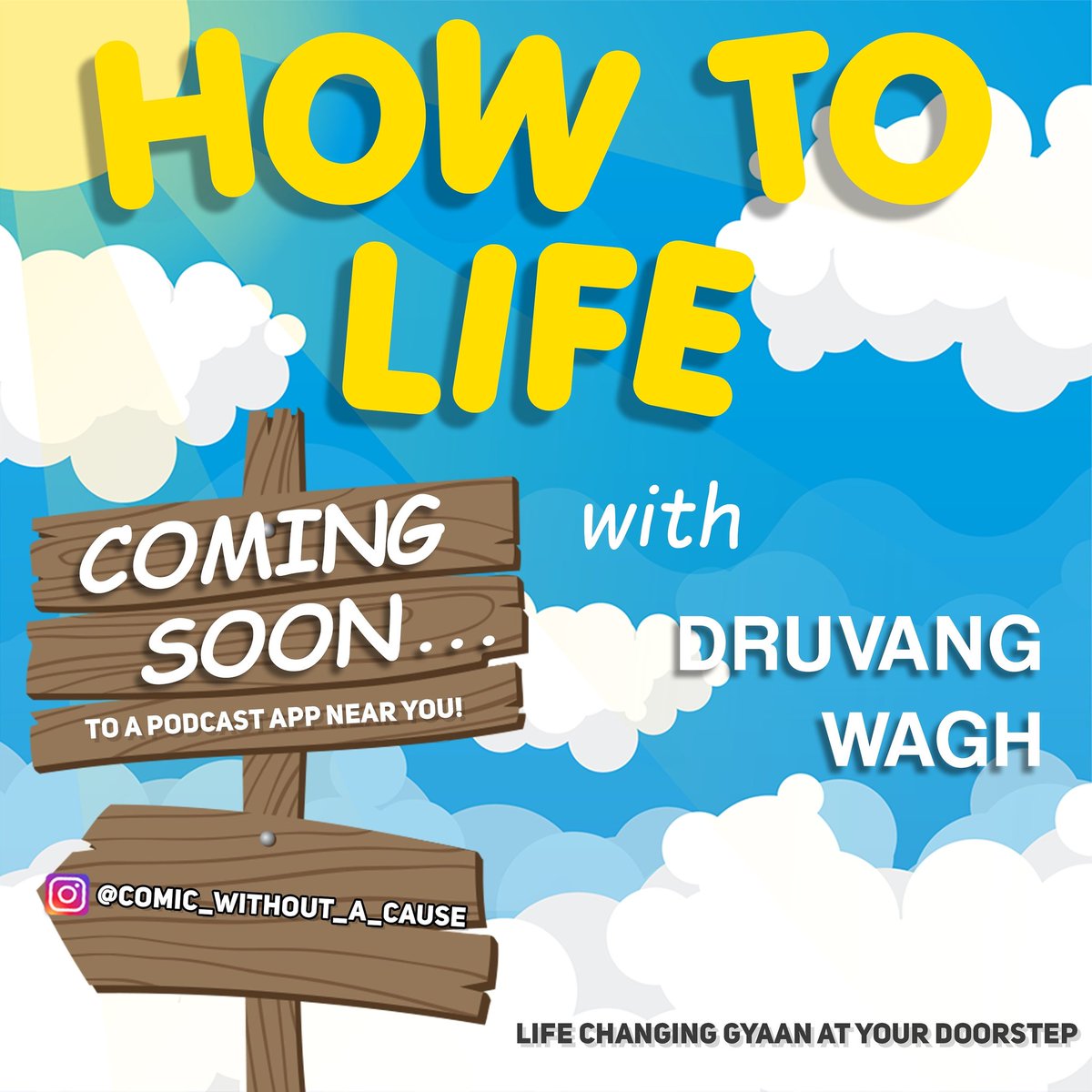 DruvangWagh's tweet photo. Kya aapke life me gyaan ki kami hain? Are you looking for life changing gyaan? Ghabraiye mat, we are here. Wait for it.
Coming soon to a podcast app near you!
Artwork by: @BiswasNeeladri
#comingsoon #podcast #comedypodcast #humour #interview #podcastseries #HowToLife https://t.co/ytpdnI9SH3