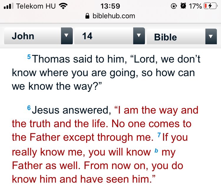 You don’t believe me ? Maybe you’ll believe Jesus.“If you really know me, you will know my father as well . From now on you do know Him and have seen Him “ Jesus didn’t stutter