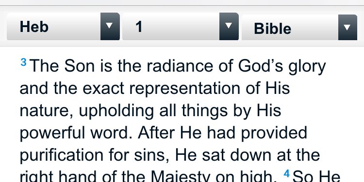 “Jesus is the radiance of God’s glory AND THE EXACT REPRESENTATION OF HIS NATURE “” As per the exact thing , demystified, unveiled , the koko