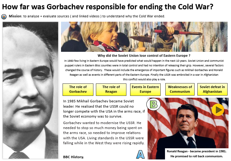 icHistory's tweet photo. Why Did The Cold War End? - investigation. Free PDF teaching resources https://t.co/ij5luKOAF7  #histedchat
#historyteaching #KhanForEducators #ColdWar #senecalearning https://t.co/5AI8YiXAy0