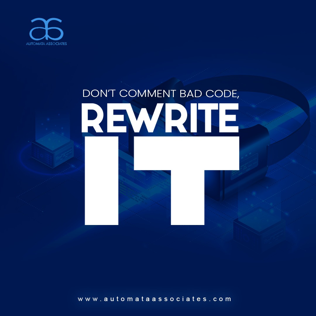 Automata_NG's tweet image. Our programming languages are as expressive as todays OOPS languages are and we have the talent to express ourself in those languages therefore, we don’t need comments
The older a comment is, and the farther away it is from the code it describes, the more  it s to be plain wrong