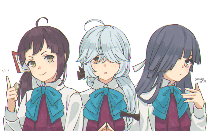 「3人の女性 黄色眼」のTwitter画像/イラスト(古い順)｜4ページ目