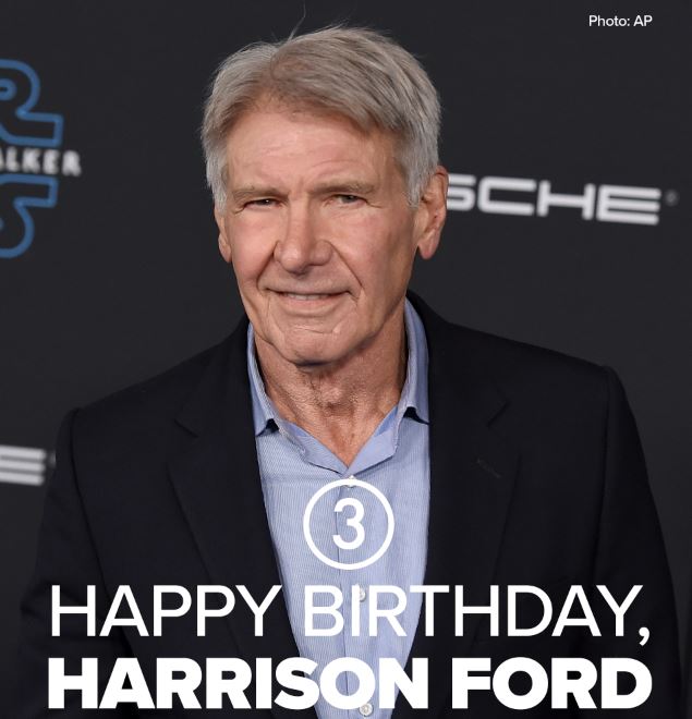 Join us in wishing Harrison Ford a very happy 78th birthday!   