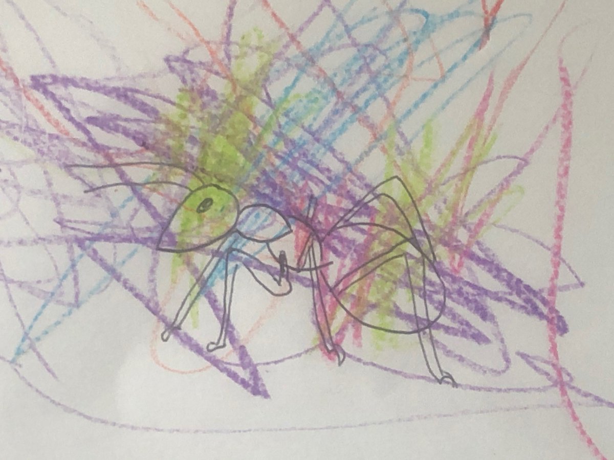 royalsociety's tweet image. Harriet, age 2, has done this dazzling ant for us. Thanks Harriet! #DoodleOfTheDay
