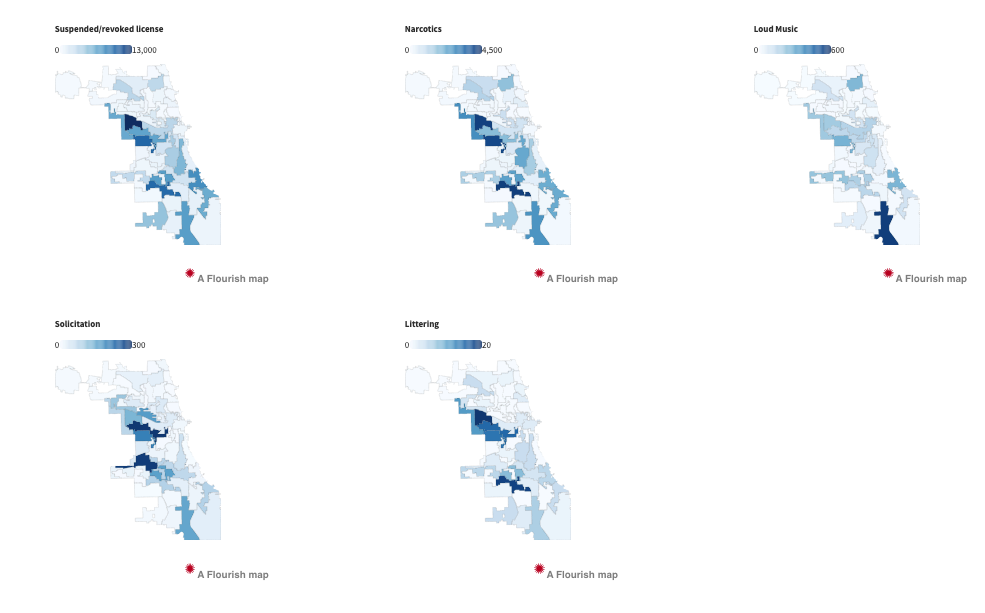 3/ Yes, Chicago impounds cars for littering, and the impound cases are enforced in mostly Black neighborhoods.