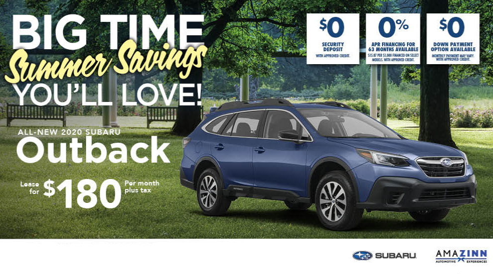 SubaruFlorida's tweet photo. Ready for a Summer upgrade?

Take advantage of our red-hot July specials; like a lease on a 2020 Subaru Outback for as low as $180/month.

Get started by checking our inventory here: https://t.co/CbmQNM9bj1 https://t.co/YqhyokGHHd