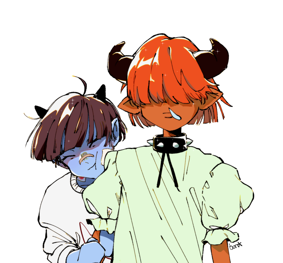 bonssei's tweet image. Howdyy I'm bon! I don't have much new art to put here, but I love drawing spooky designs and bright colours!!
#under10kgang #NobodyArtistClub #IAMSomebodyArtistClub