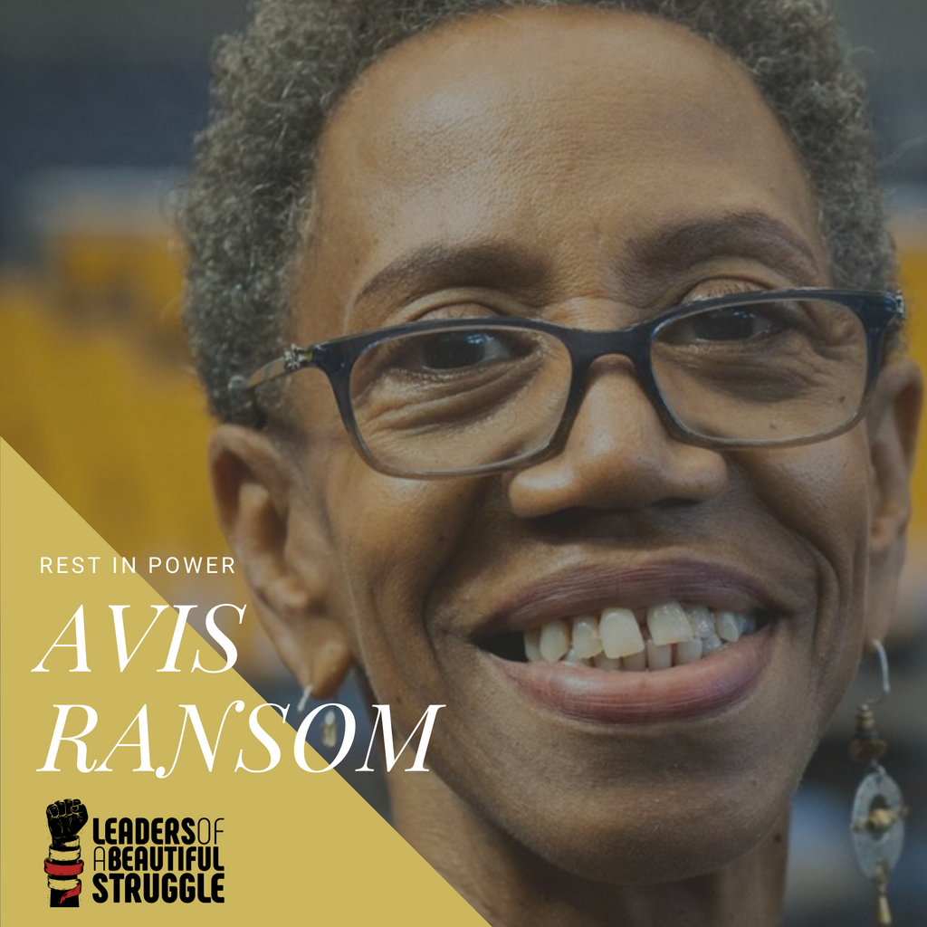 LBSBaltimore's tweet photo. Rest In Power to one of Baltimore's strongest freedom fighters - Ms. Avis Ransom. #Ashe https://t.co/s2VQf71Mdi