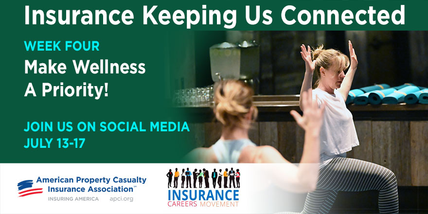 TeamAPCIA's tweet photo. Have you joined in the #InsuranceKeepingUsConnected campaign? This week we're talking #Wellness. Show us how you are taking care of your mental health while working from home! Use #insuranceconnections #insurancenews #insurancejobs #insurancemakesadifference #insurancegivesback https://t.co/veMepXsNGE