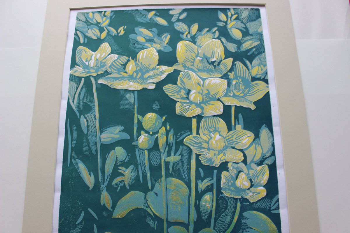 Another print popped in my Etsy shop today...enjoy! To find my shop look for lizzieprintStudio on Etsy or see link in my bio #wildflowerhour #linocut #printmaking #enjoyart #enjoynature #Devon @wildflower_hour @DevonArtisans @devonguild @DevonArtistNet