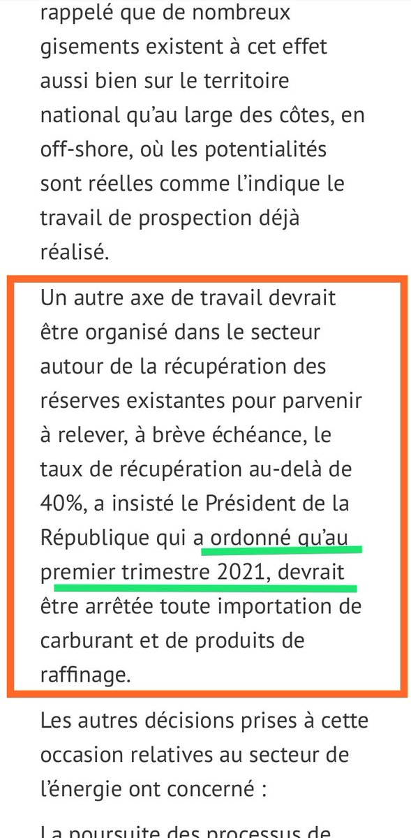 L'importation des carburants n'est pas causée par le manque de réserves d'hydrocarbures en Algérie, mais plutôt à la capacité du raffinage et l'état vétuste des raffineries !Qu'en est-il de la raffinerie achetée en Italie ?4/.