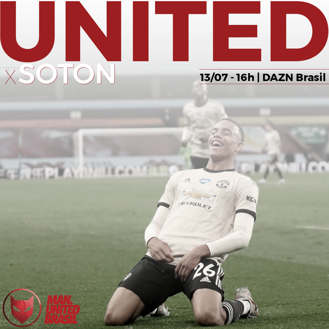 ManUtdBR's tweet image. DIA DE UNITED! 🔥

Nesta segunda-feira (13), às 16h, o Old Trafford recebe Manchester United x Southampton, pela Premier League. A partida tem transmissão ao vivo e exclusiva da DAZN.