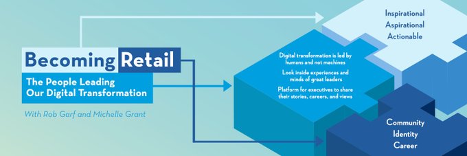 MGTalksRetail's tweet photo. ๐จAnnouncement๐จ @RetailRobGarf & I are embarking on a journey to get inside of the minds of retail leaders during this era of significant digital transformation. Follow along on our handles and tune in to @BecomingRetail for regular updates! Details here: https://t.co/DwSe2y63Gf https://t.co/ghtXHzOY5J