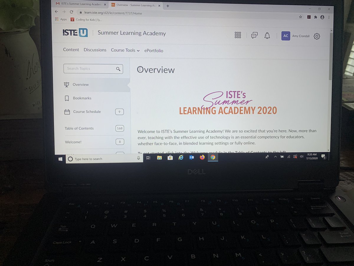 acrandall12's tweet photo. Ready to begin 1 of 3 PD courses today! I’m excited to improve my online teaching practices with #ISTEsla20 #HereWeGo https://t.co/rJYqfq5KBN