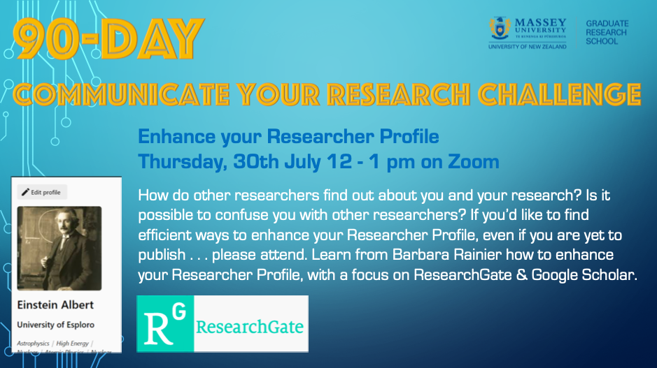 GrsMassey's tweet photo. Join us on Thursday to learn from Barbara Rainier how to enhance your Researcher Profile, with a focus on ResearchGate & Google Scholar. PM us or check stream for zoom details & please register on stream!
#GRS90DayChallenge #ResearchCommunication #ResearcherIdentity @tllriley https://t.co/tDF4xNqPCD