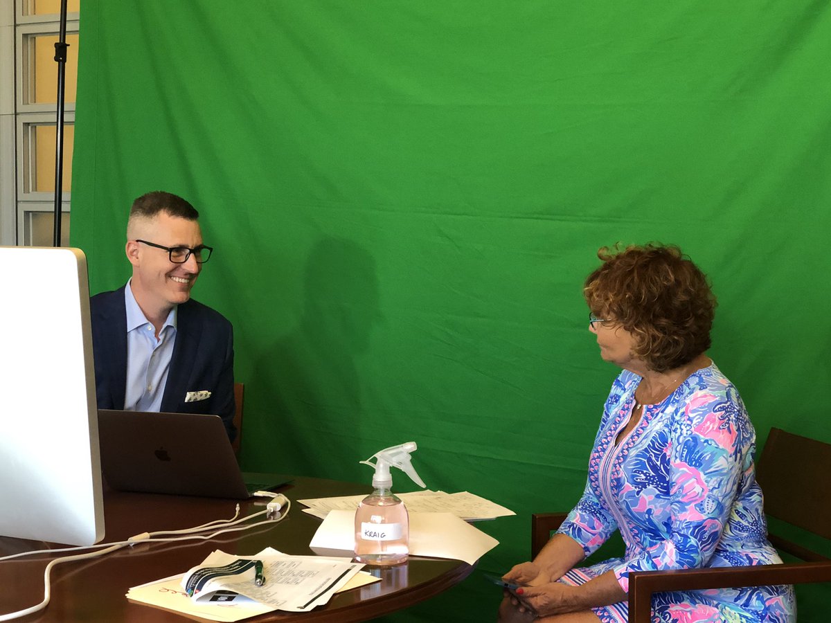 NCMA's tweet photo. #VirtualWC20 Behind the Scenes: #NCMA CEO Kraig Conrad and Emcee Michelle Currier lead the Opening General Session at Virtual World Congress. https://t.co/CaxKl201J5