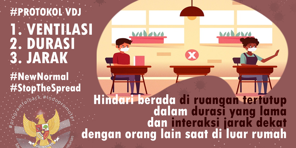 ariefnoviandi_'s tweet photo. #IndoPromoter Tim Beringin #OpenPromote lagi nih sambil kepoin protokol kesehatan baru dari WHO saat kenormalan baru
ketik: ventilasi durasi jarak #programfolback
S&K berlaku
end midnite
Cc.
@TheArieAir
@NotesofMila
@Lerry28
@yush_abubakar
@JuanitaSitompul
@mrchristwibowo https://t.co/2y4atQdYHP