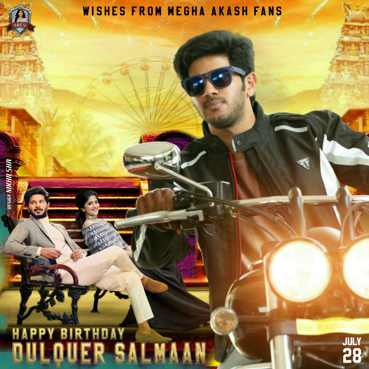NikhilshaNs's tweet photo. Happy Birthday @dulQuer ♥️
Best Wishes from @akash_megha Fans..!
#HappyBirthdayDULQUER 🎉
#Kurup #meghaakash
#maew || #maew_official
#1st_and_bighest_meghaakash_online_editors_team https://t.co/LAq43Rco4D