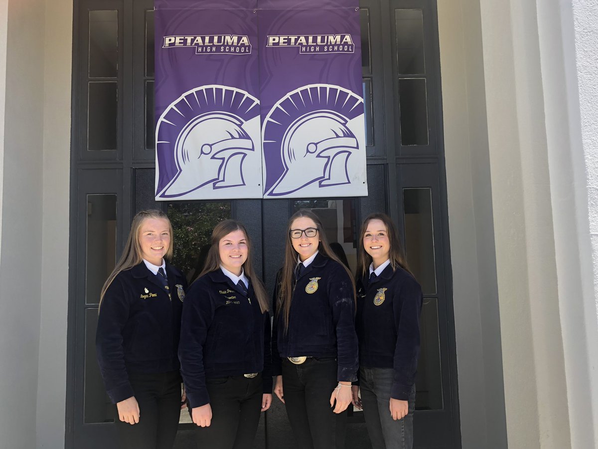 karntz15's tweet photo. Congratulations to our State Champion @PetalumaHS FFA Dairy judging team! Logan Pomi 1st place, Audrey Arntz 3rd place with Sammi Gambonini and Olivia Poncia rounding out the team scores! 💙💛 @Petk12schools @PEFproud @PetalumaArgus @NorthBayNews @pdpreps https://t.co/foIvfZS299