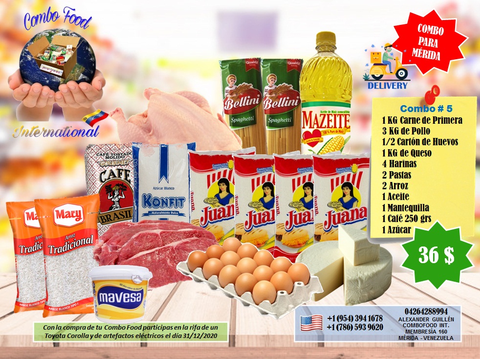 MeridaNatural's tweet photo. Desde cualquier parte del mundo, hazle llegar a tu familia los mejores combos de alimentos directo a su hogar. ¡Sorpréndelos desde la distancia! Responsabilidad y puntualidad. #ComboFoodInternacional #ComboFood #MercadoEnLinea #OnLine #Combo #Alimentos #Mérida #Venezuela https://t.co/tWnIJ6RpQP