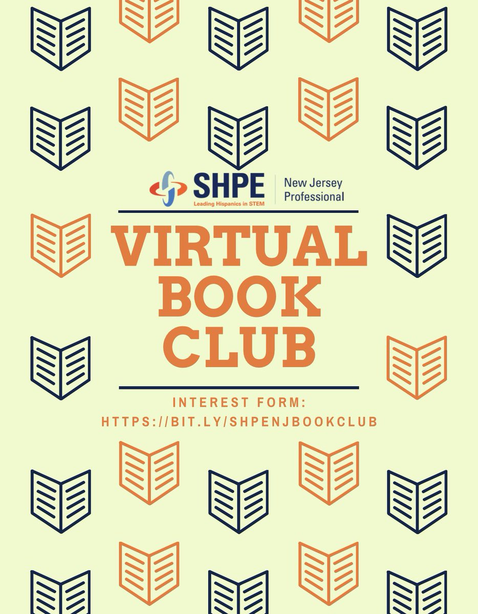 SHPE NJ is starting a virtual book club! Fill out the interest form if interested to help us with the details!
bit.ly/shpenjBookClub