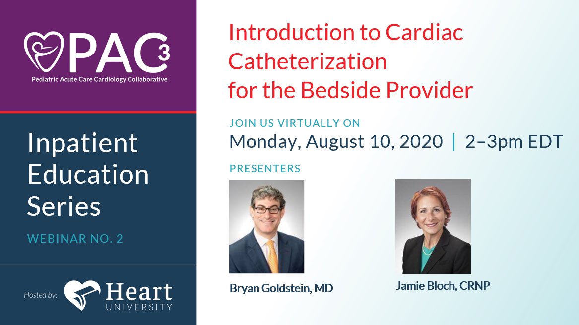 CHP_APP's tweet photo. Catch the next @pac3quality inpatient education series webinar: “Introduction to Cardiac Catheterization for the Bedside provider"! We’re so proud of Jamie Bloch, CRNP and look forward to her sharing her expertise!
Register: https://t.co/NqazTtoOrs
#pac3 #cardiology #APPatCHP https://t.co/aYAgrX0ToP