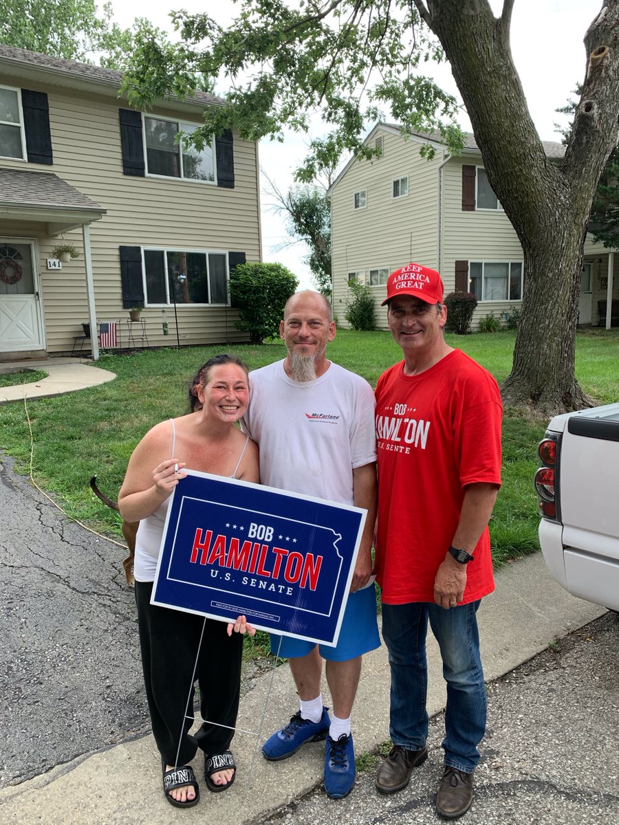 HamiltonforKS's tweet photo. My son, Luke, is joining me on the road today as we visit with supporters and tell voters it's time to send in a plumber to drain the swamp! #kssen #ksleg https://t.co/pwlyd1b7R3