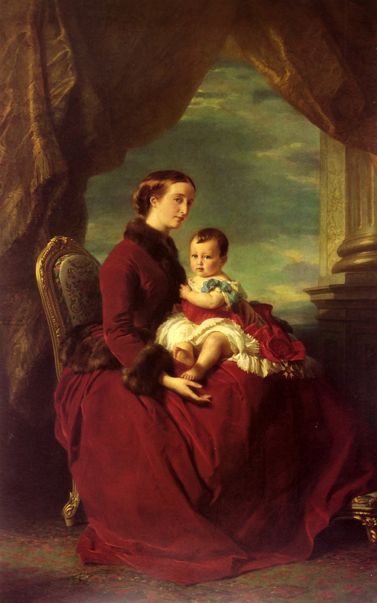 On 16 March 1856, after a two-day labor that endangered mother and child and from which Eugénie made a very slow recovery, the empress gave birth to an only son, Napoléon Eugène Louis Jean Joseph Bonaparte, styled Prince Impérial.