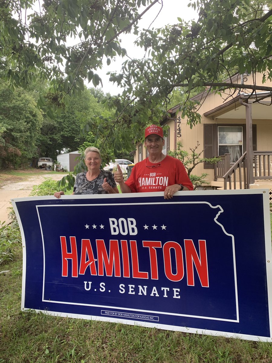HamiltonforKS's tweet photo. My son, Luke, is joining me on the road today as we visit with supporters and tell voters it's time to send in a plumber to drain the swamp! #kssen #ksleg https://t.co/pwlyd1b7R3