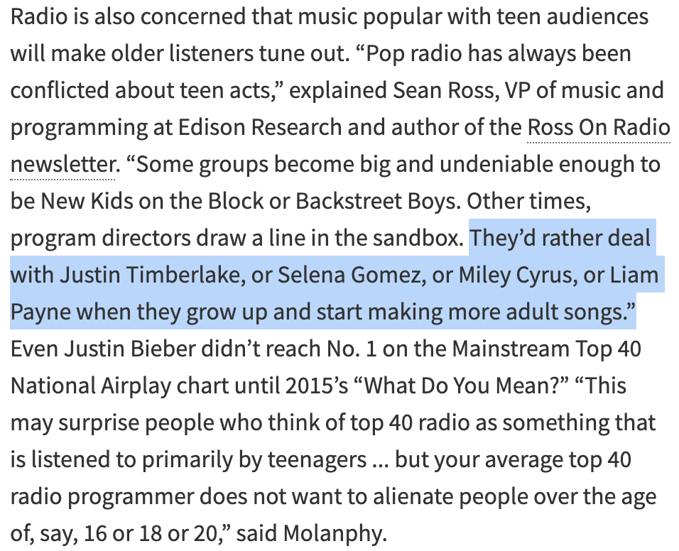 Sean Ross, VP of music & programming at market research firm Edison Research, told me: