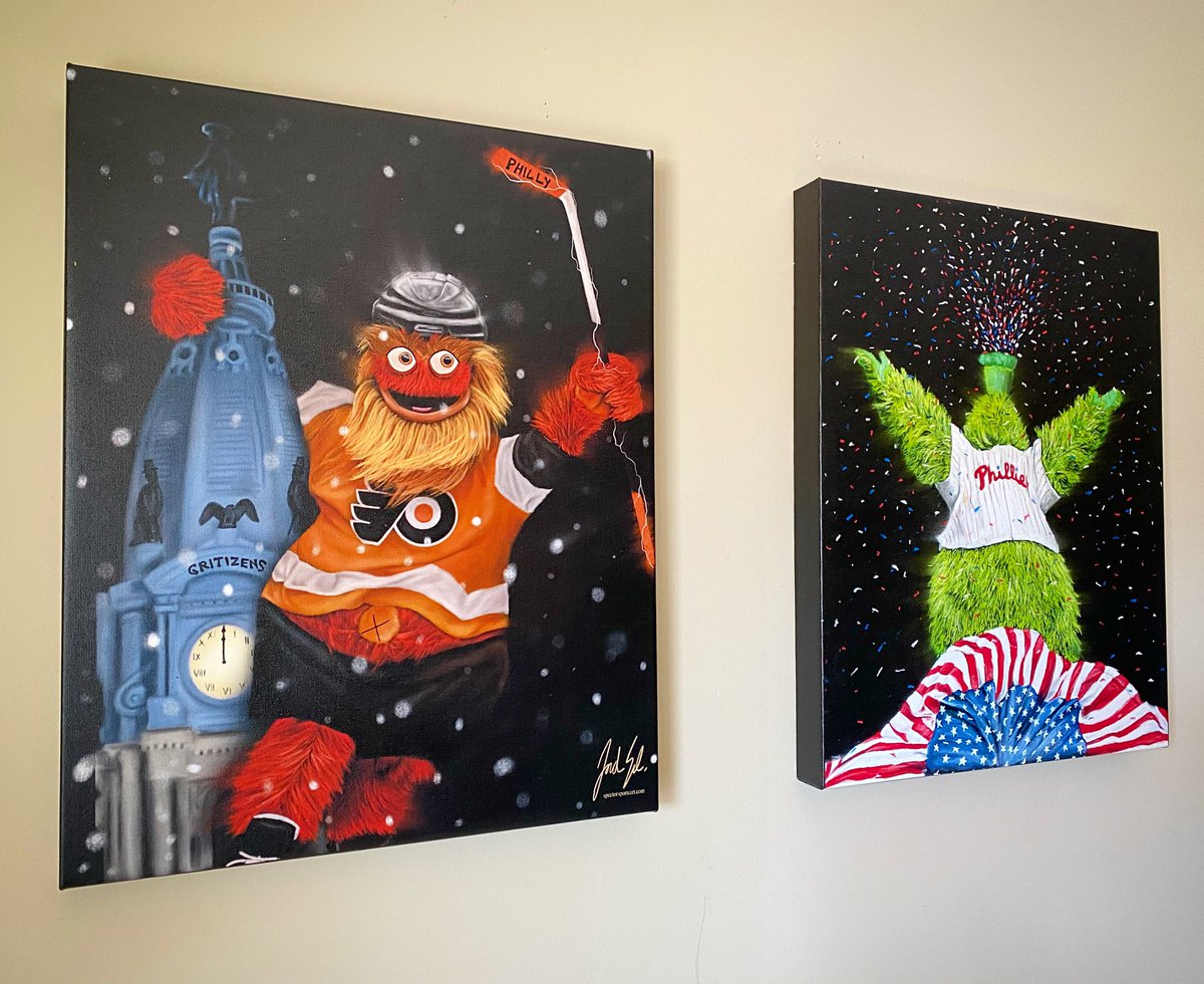 Gritty x Phanatic ✍️ The best two mascots in sport? I may be a little biased but name a better duo... 

#spectorart #gritty #philliephanatic