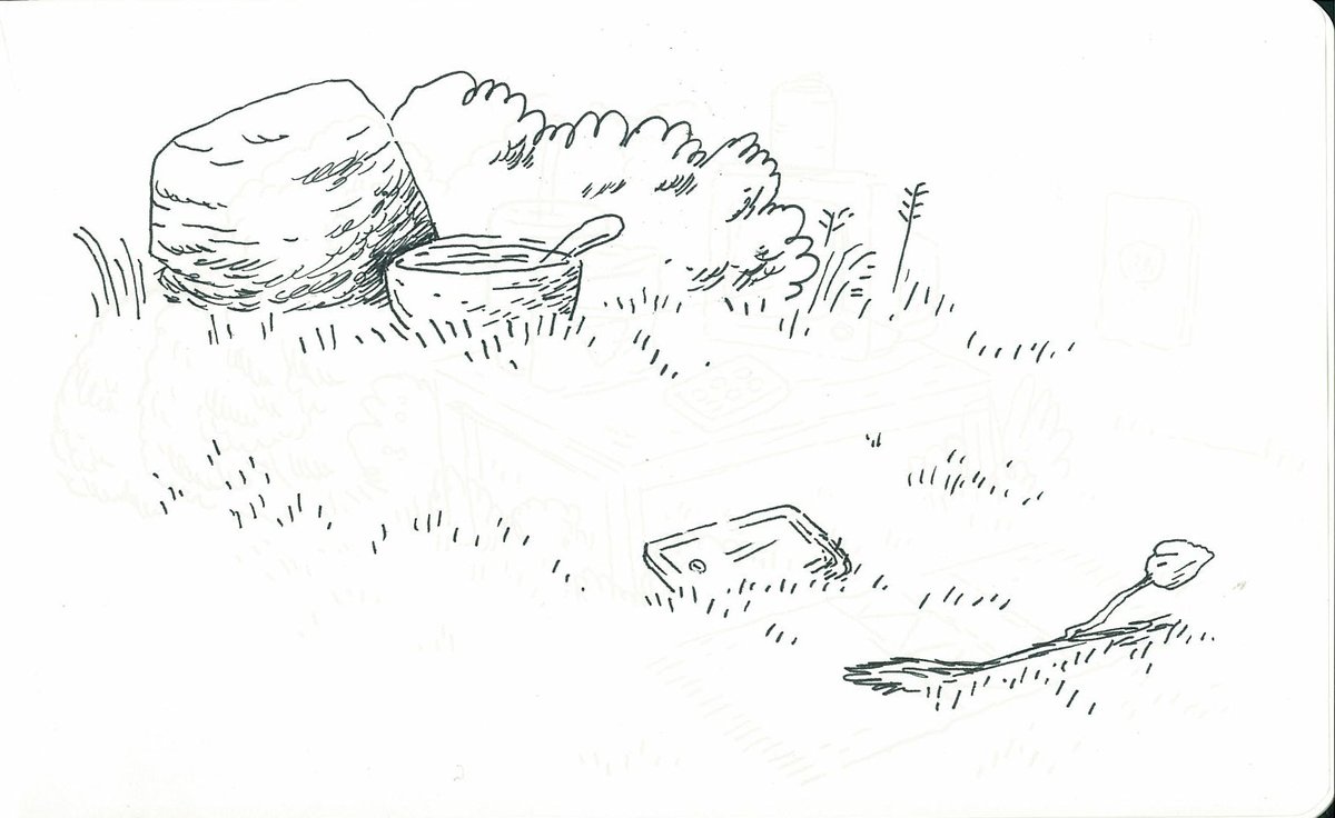 Some early BG dev by Romney Caswell, who was working on Clarence at the time- hence the very similar line/style 