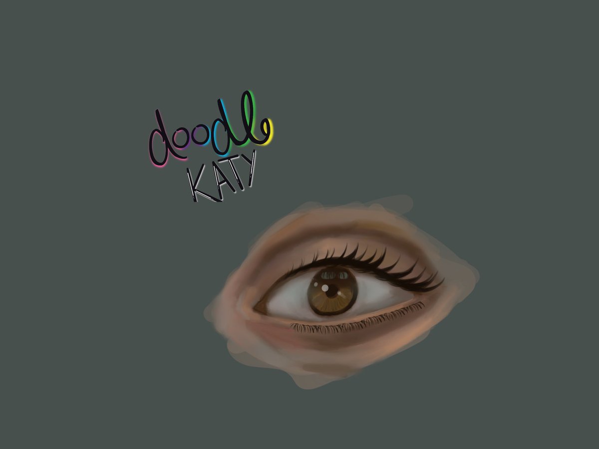 DoodleKaty's tweet photo. Working on my skills, and taking a #digitalart class! First assignment was a freaking eyeball 🤣 I almost quick but ended up being pretty happy with it and can’t wait to see the comparison at the end of the class!  Here is to improving my skills! https://t.co/0NnSvJRWgw