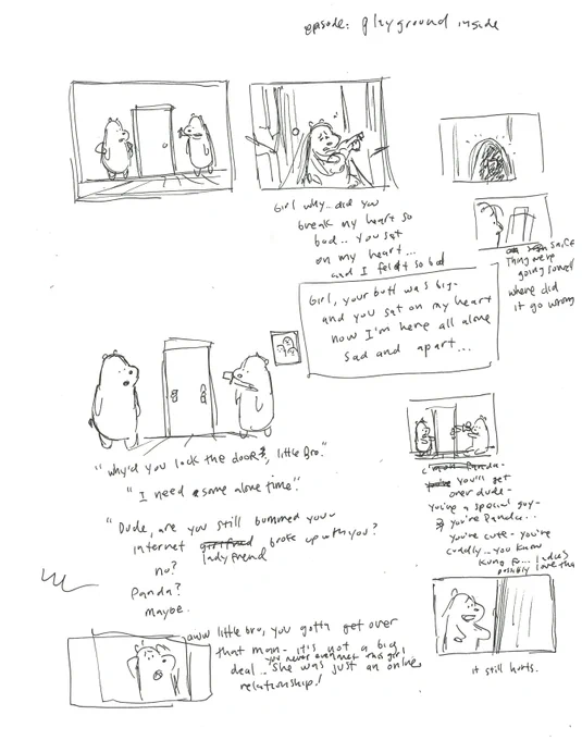 Some thumbnails/writing when i was boarding the pilot 