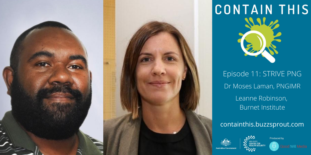 CentreHealthSec's tweet photo. Today we bring you a new podcast on the @PngStrive partnership between PNG and Australian researchers that is leading the fight against drug-resistant malaria in PNG. Listen to Dr Moses Laman from @PNGIMR and Dr Leanne Robinson from @BurnetInstitute.
🎧 https://t.co/STvRBpnSNR https://t.co/6Rxfo9E57n