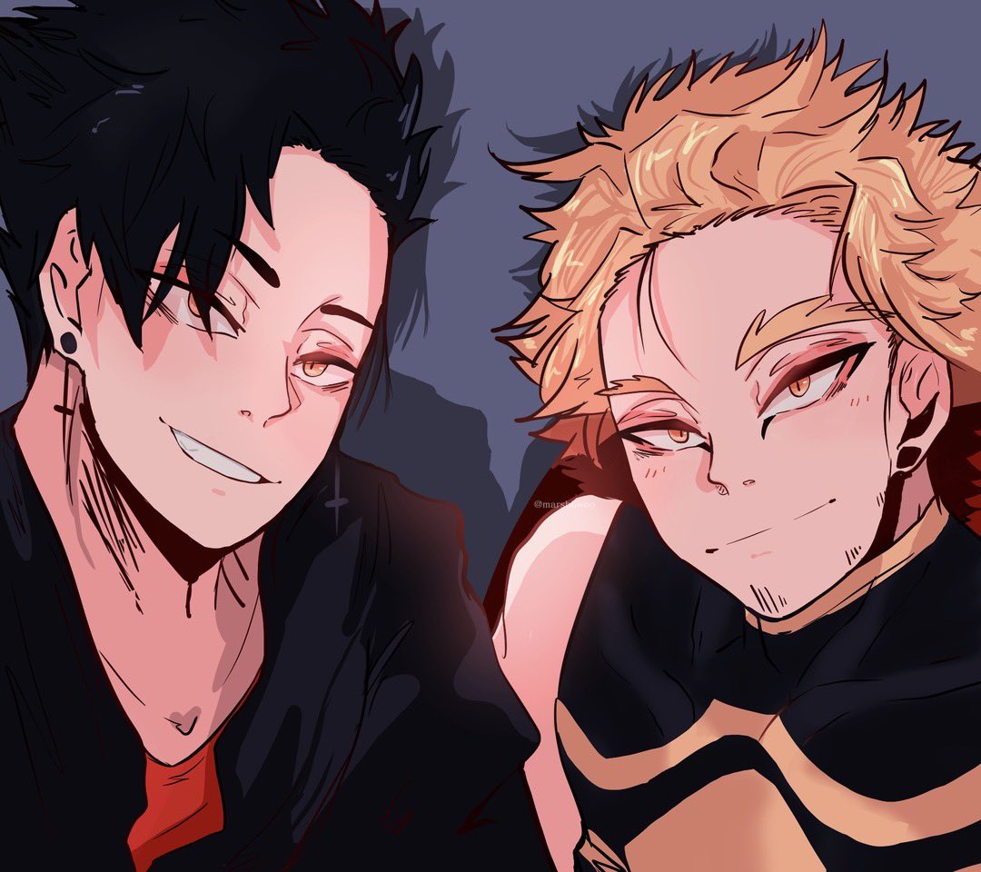 one_Lemillion's tweet image. ฅ^•ﻌ•^ฅ I drew hawks!!! And kuroo too!! Hawks took me 3 tries man 

#art #bnha #digital