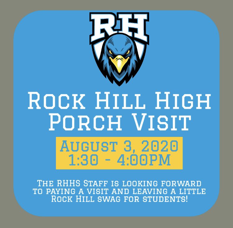 RockHillHS's tweet photo. Porch visits coming your way @RockHillHS!! @RockHillMedia @TothDustin https://t.co/1Jl3pxJApB